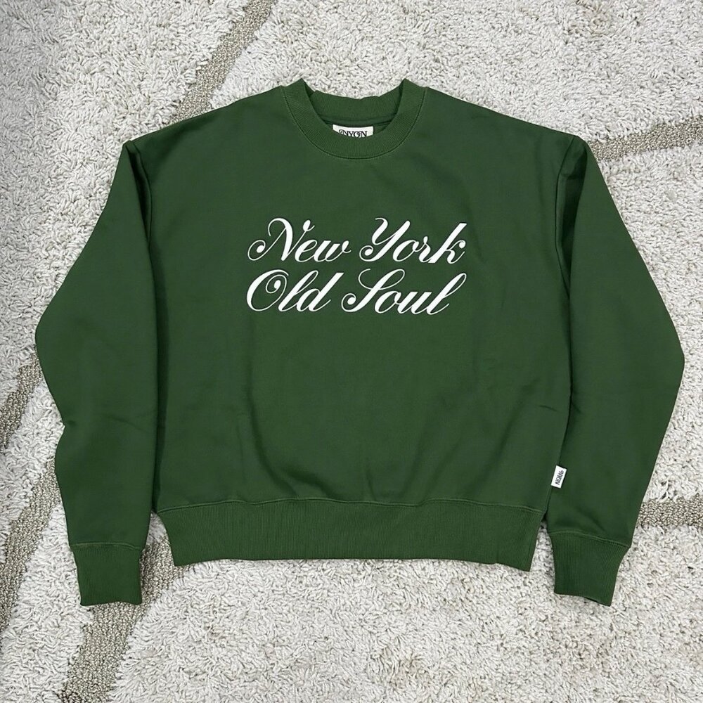 New York or Nowhere (NYON) Women's Green Crewneck Sweatshirt XS NWT
